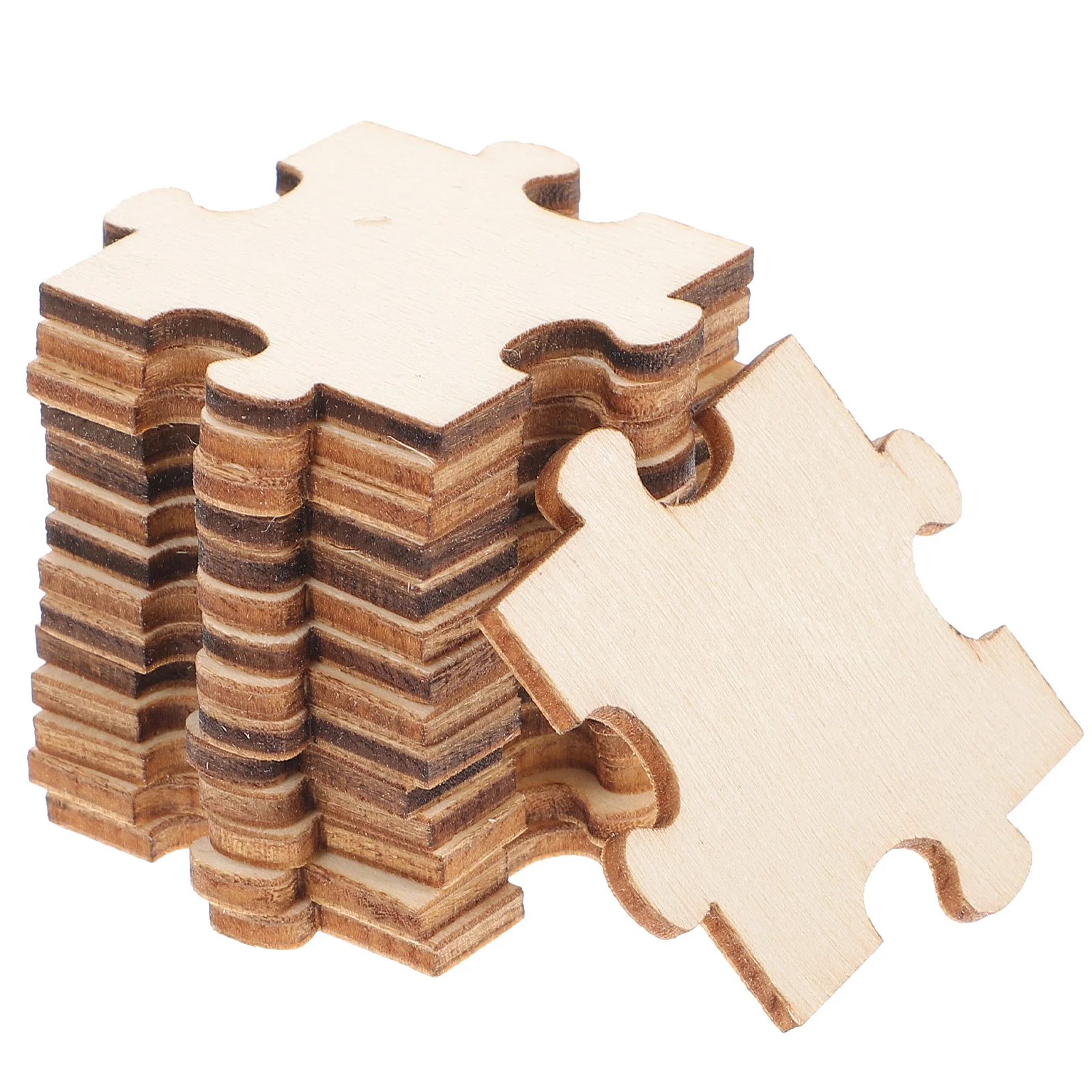 Blank Puzzle Pieces Unfinished Wood Puzzle Color Your Own Kids Kids Puzzles for Kids DIY log assembly block jigsaw button fila kids kids wood block evo kd3xm02278e650