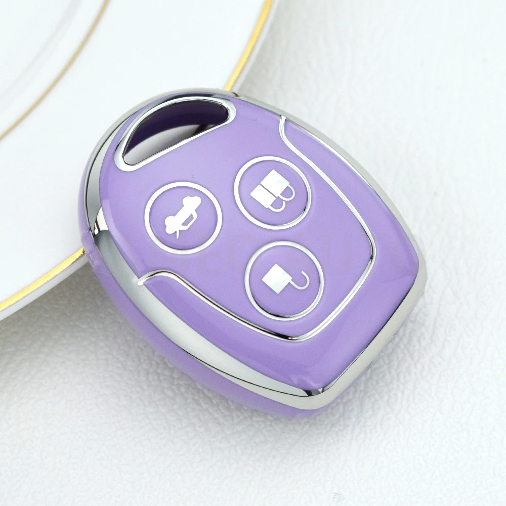 Premium TPU 3-Button Car Key Case Cover Shell Accessory