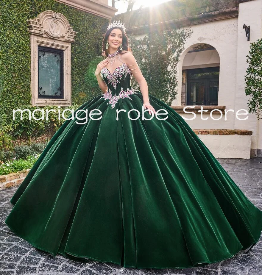 slim fit dress slacks Floral Lace Charro Quinceanera Dress Emerald Green / 2