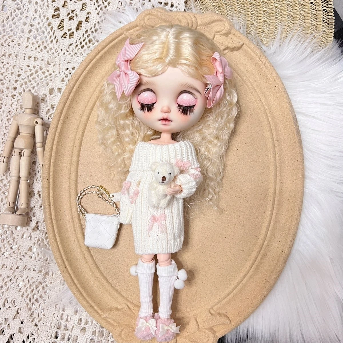 Blythe doll トップス Blythe Doll Clothes: Loose Fit Blouses, Long Sleeve Tops