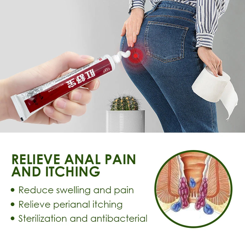 Hemorrhoids Ointment Herbal Medicine Sterilize Cream Anus Pain Relief Piles Fissure Therapy 1Pcs pain relief cream skin care ointment