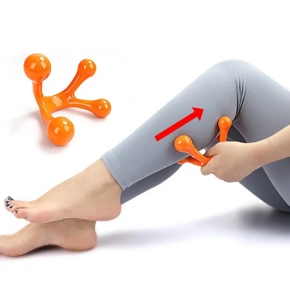 Handheld Full Body Massager 4 Legged Pressure Point Muscles Recovery Physical Therapy Shoulder Arm Neck Back Feet Massage Tool, handheld massager