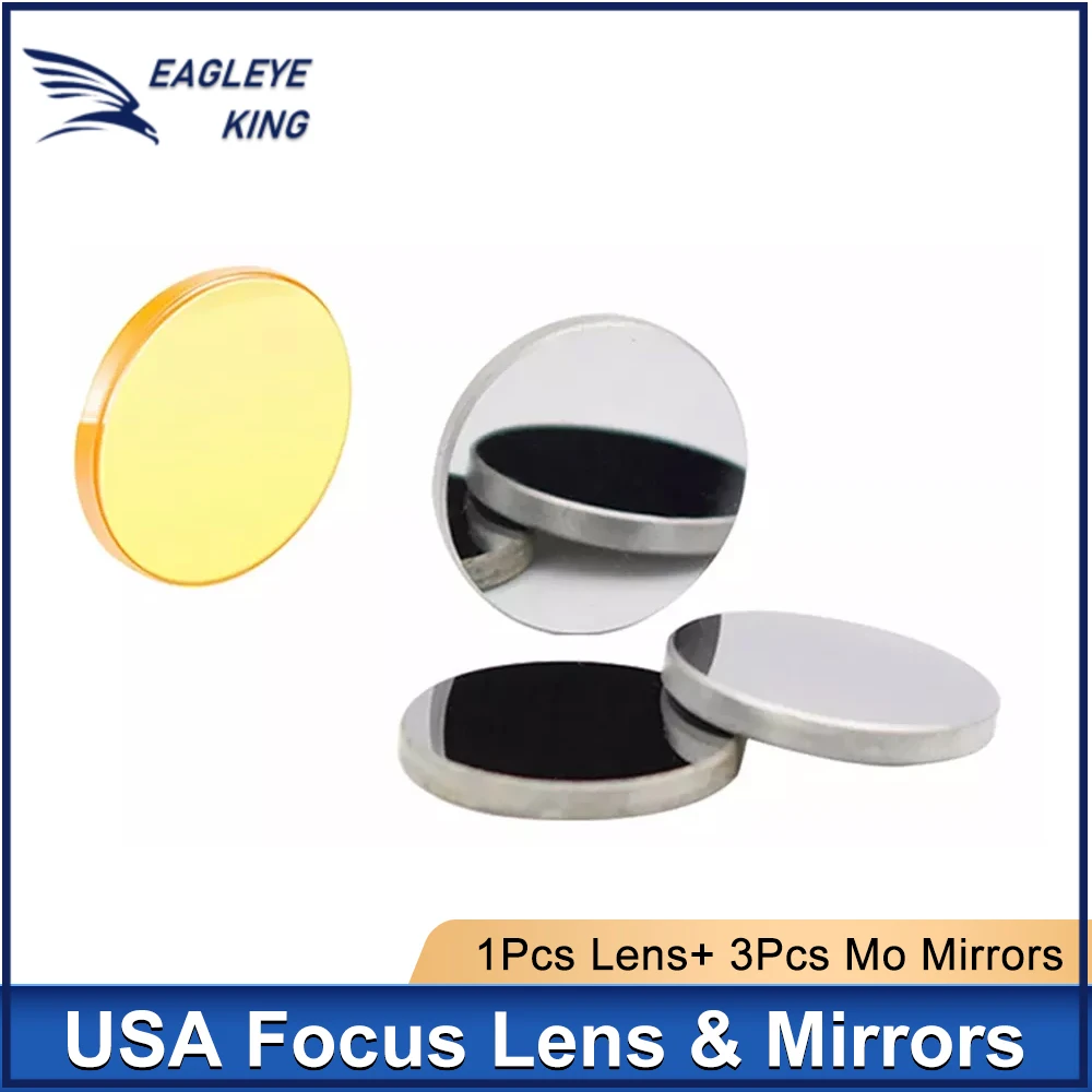 

K40 Series USA Focus Lens Laser Engraver Dia.12/18/20mm FL.50.8mm + 3PCS Mo Mirrors 20mm For 3020 Co2 Engraving Machine