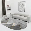Creative Oval Carpet Living Room Decoration Carpets High Quality Rugs for Bedroom Home Decor Mat Lounge Rug Non-slip Porch Mats 1