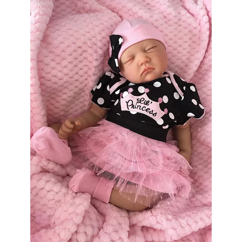 

50cm Reborn Dolls Same As Picture Finished Bebe Doll Soft Siliconen Reborn Lifelike Soft Touch 3D Skin Visible Veins Art Doll