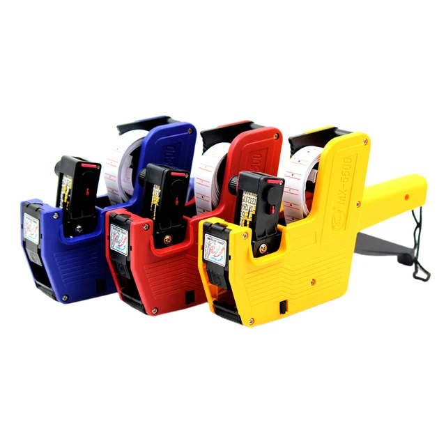 Etichettatrice Professionale Etichettatrice A Pistola MX-5500 - 8 Cifre, Per Prezzi E Codici, Con 5000 Etichette Rosse E Omaggio Macchina Per Prezzi Negozio Regalo