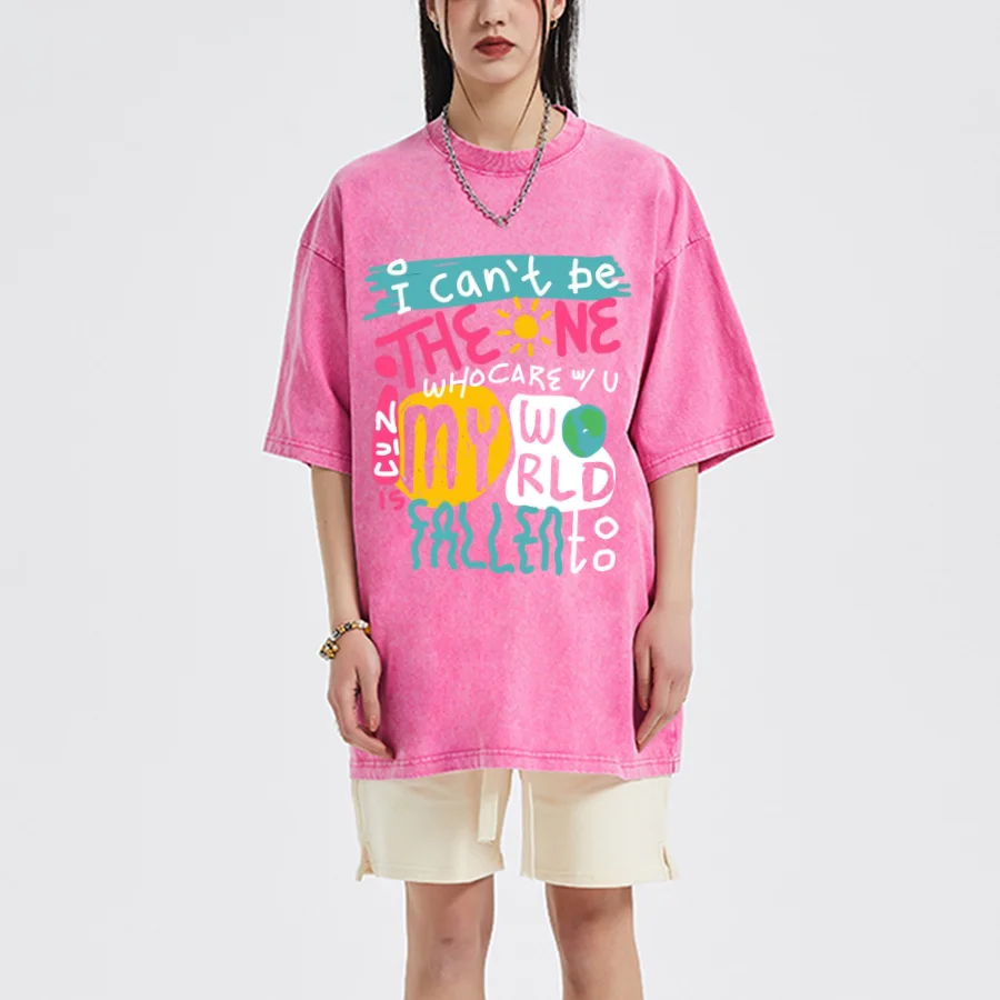 

Женская одежда, Новинка лета 2024, Стильная хлопковая футболка в стиле оверсайз Y2k, уличная одежда, топ с мультяшным принтом граффити и короткими рукавами