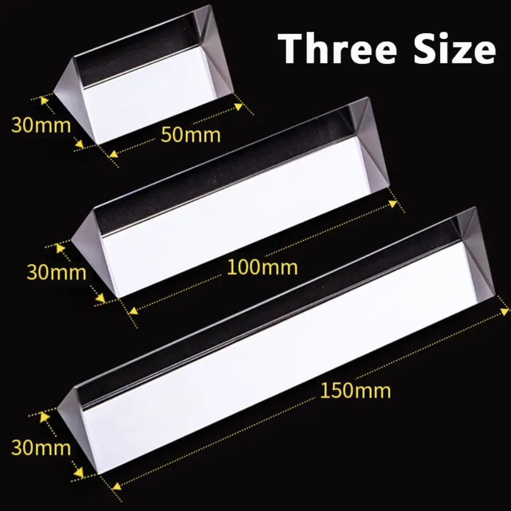 Crystal Physical Optics Prism Optical Glass Prism Design Rainbow Triangular Prism Seven Colors Seven Color Triprism Students