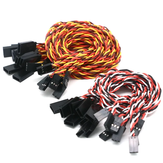 10pcs 10 / 15 / 30 / 50 / 100cm Servo Extension Cable 30 / 60coreFor Futaba JR Anti-interference Servo For RC Helicopter Part/ 1