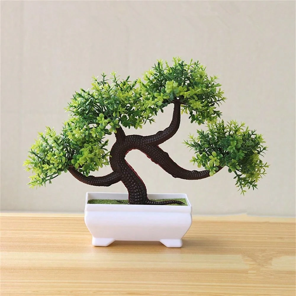 Artificial Bonsai Trees - 4Pcs Fake Potted Plants for Home Office Decor and Gifts