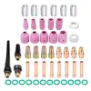 49pcs TIG Welding Stubby Gas Lens Consumables Accessory for WP17/18/26 3