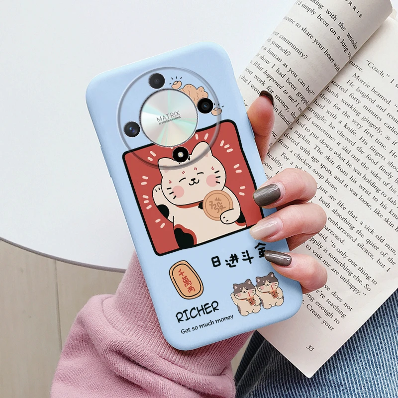 Cute Cat Silicone Soft Back Case with Lovely Cartoon Design