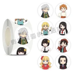 New Cartoon Anime 500PCS/roll Q Version of Bungo Stray Dogs Roll Roll Stickers Graffiti Decoration Handbook Sealing Tape Sticker