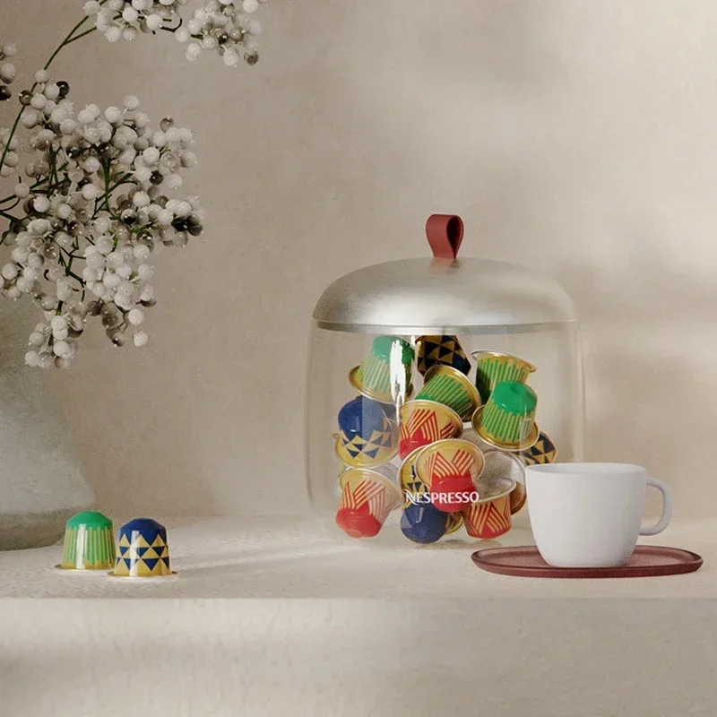 Glass Storage Jar, Luxurious Small Ornament, Capsule Coffee Storage Box, Lidded Storage Container, Home Organization Tool 5