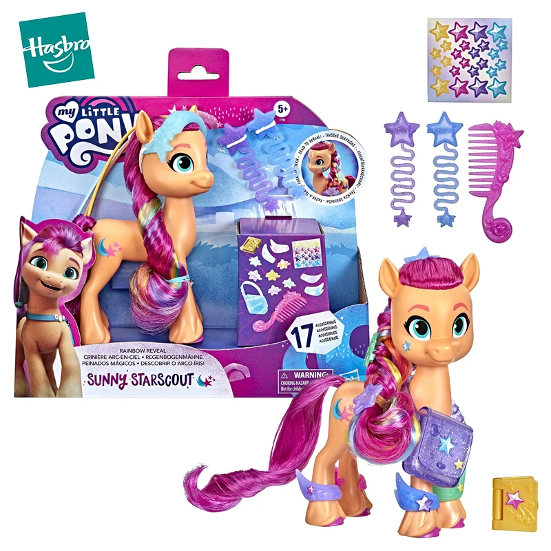 

6inch Hasbro My Little Pony Rainbow Reveal Sunny Starscout Anime Figure Action Braid Hairdressing Kid Toy for Girl Surprise Gift