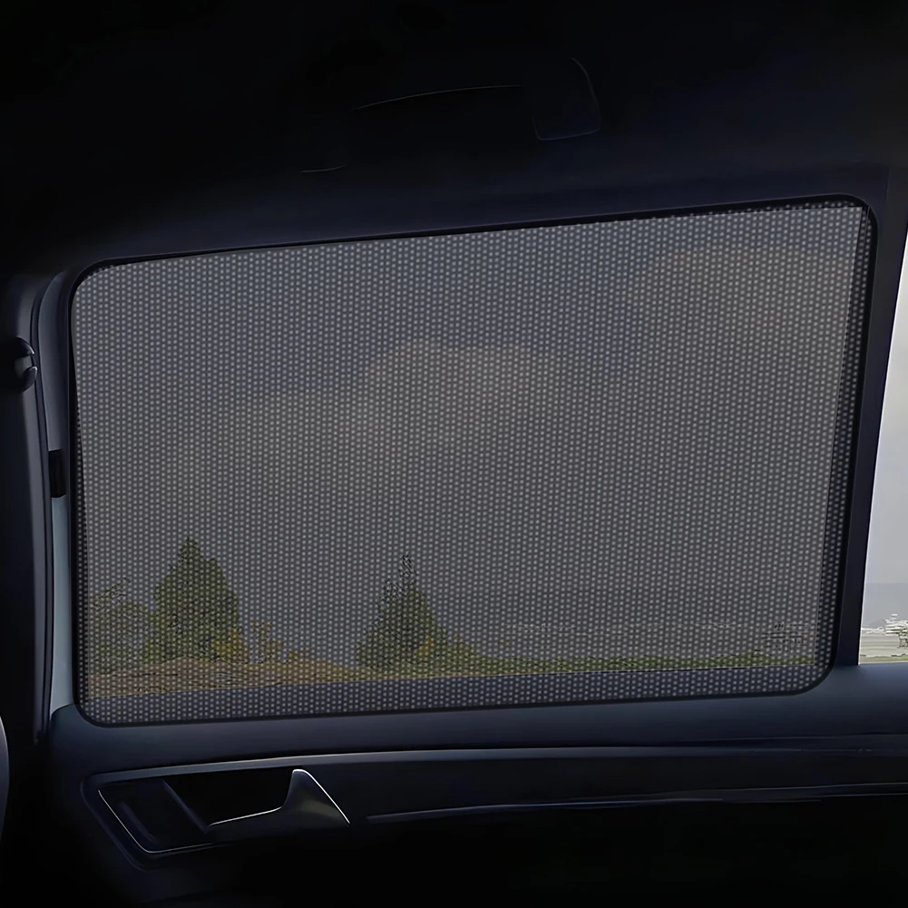 Magnetic Car Personality Sunshades with Small Hole UV Protection Front Rear Window Curtain 10 Magnets Side Glass Mesh Sunshades