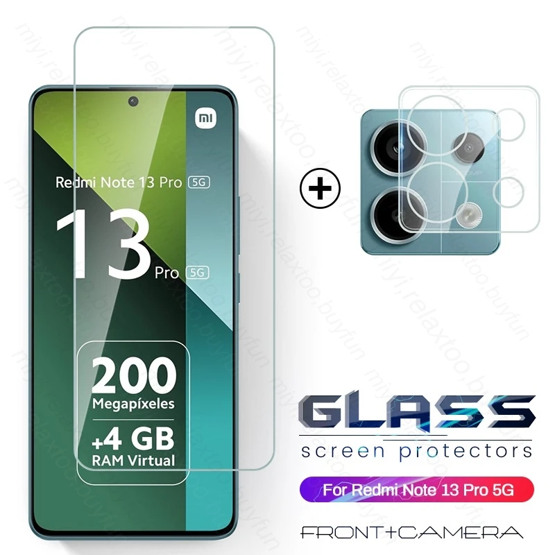 

2 в 1 3D стекло для камеры Xiaomi Xiomi Redmi Readmi Redmy Redmei Radmi Note13 Note13pro Note 13 Pro 5G 4G 2024 защитное стекло