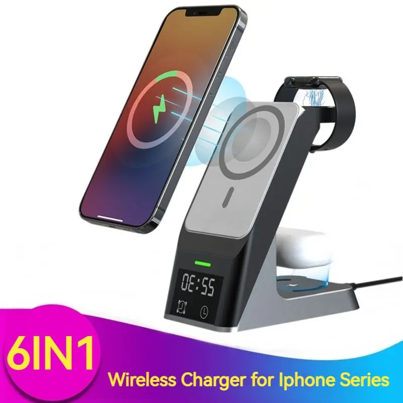 6in1 Wireless Chargers For Iphone 12 13 Pro Max Apple Watch 7