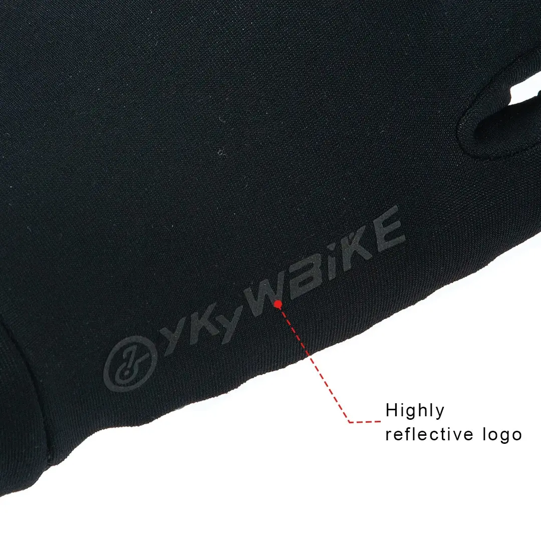YKYWBIKE Winter Cycling Gloves Men Women Touch Screen Padded Bike Glove Water Resistant Windproof Warm AntiSlip Elastic Running 3
