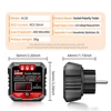 ANENG AC28 Digital Socket Power Tester 250V 50Hz/60Hz Socket Polarity Detector EU/US Plug Voltage Tester Circuit Breaker Finder 6