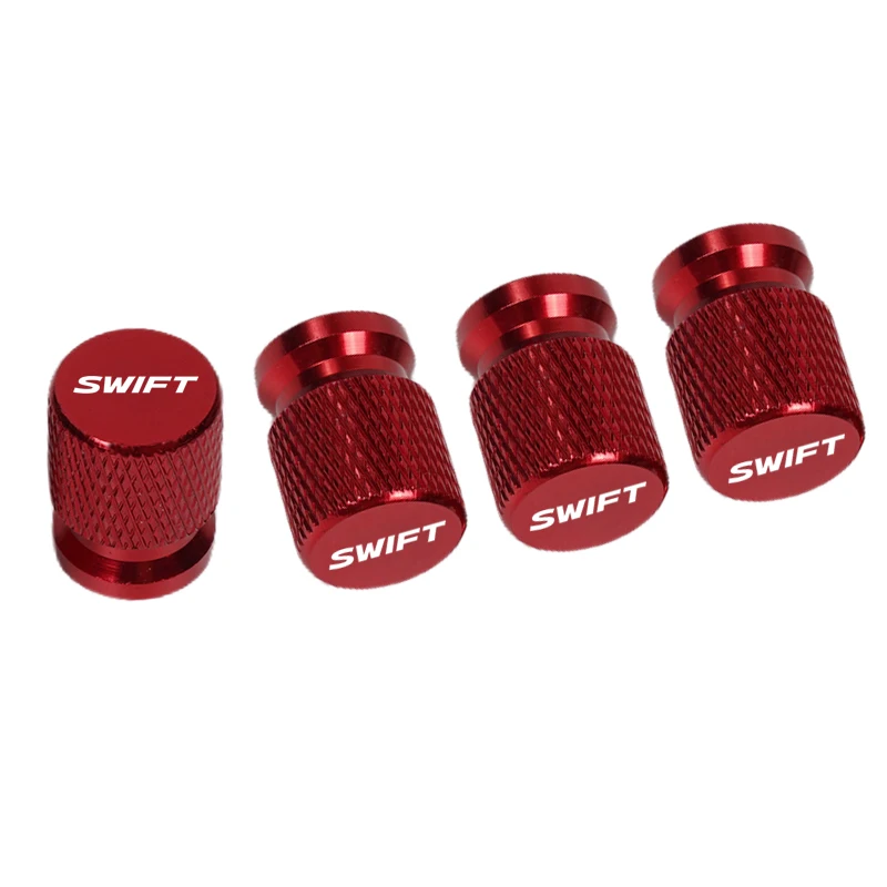 스즈키 스위프트 자동차 액세서리용 4pcs 자동차 CNC 알루미늄 타이어 밸브 에어 포트 스템 커버 캡
