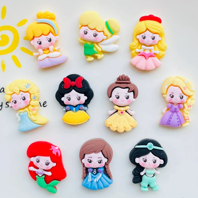 10 Pcs New Lovely Mini Kawaii Cartoon Princess Series Resin Scrapbook Diy Jewellery Hairpin Accessories Decorate Craft