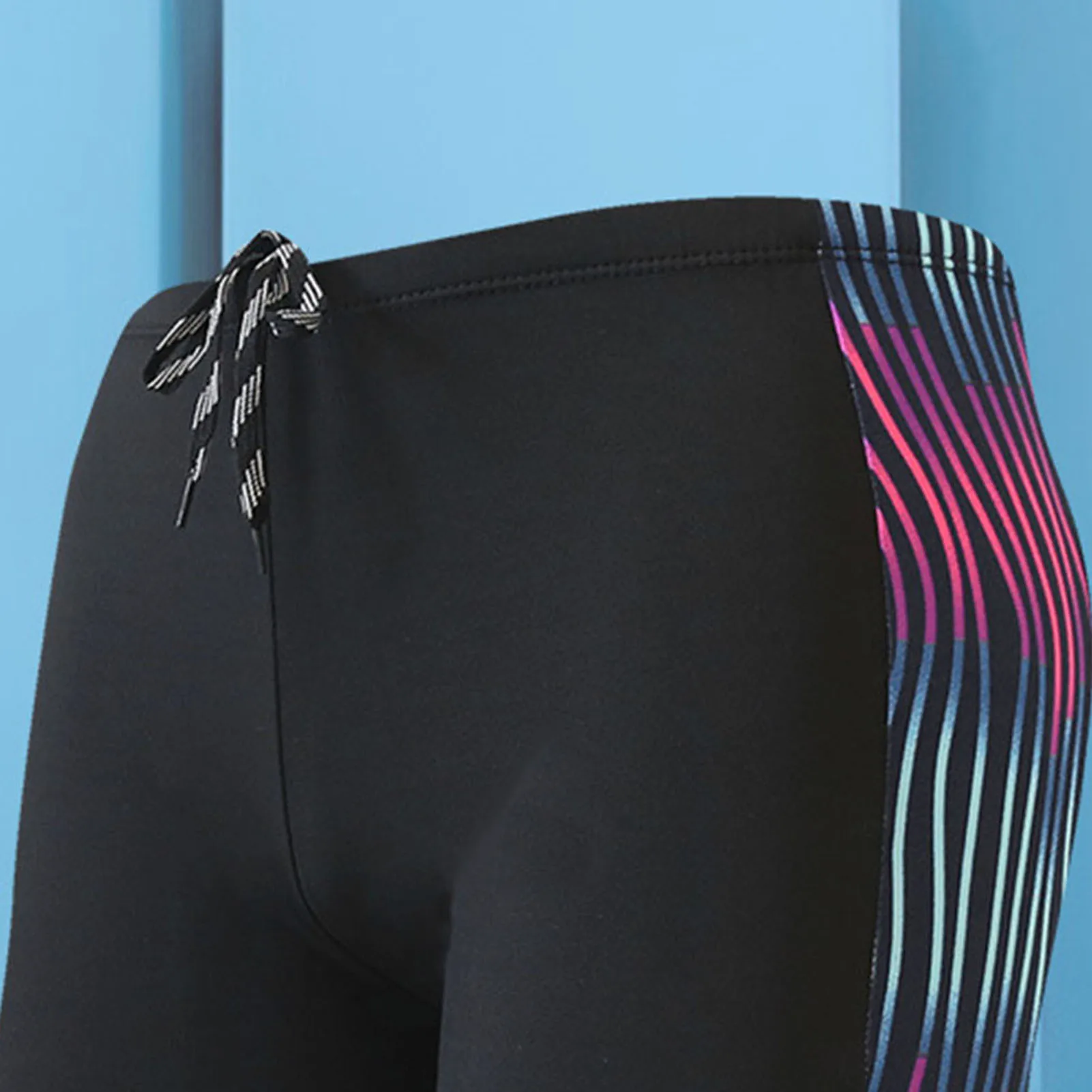 Swim Trunks Swim Shorts Great Trunks Print Quick-drying Swimming Shorts Great Stitching Summer Trunks for Holiday Men