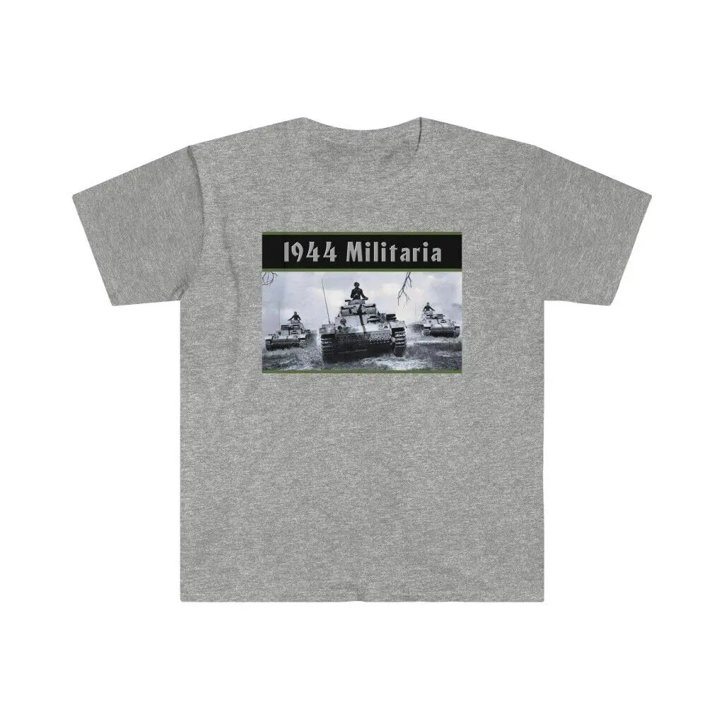 1944 Militaria Elite Panzer Iii T-Shirt Unisex Softstyle Maniche Lunghe O Corte