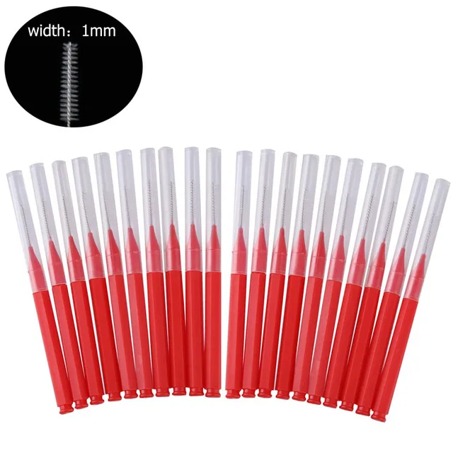 20-Pack Mini Brow and Lash Brushes - Bendable, Disposable Applicators