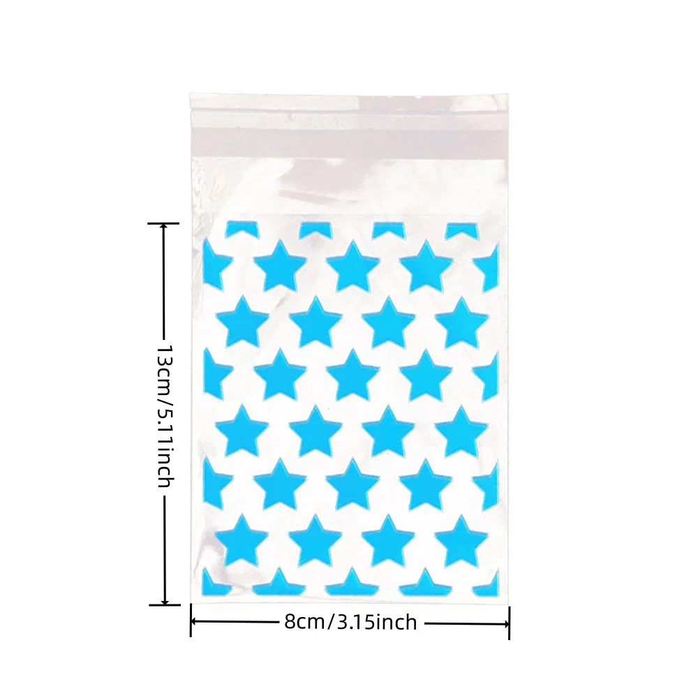10/50Pcs Packing Opp Plastic Bag Self Adhesive Transparent Star Plastic Bags Beads Jewelry Storage Girl Kpop Card Photo Holder