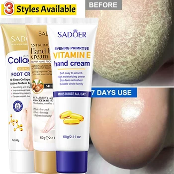 60g Collagen Anti-drying Cracked Foot Cream Remove Wrinkle Callus Rough Whitening Moisturizing Soft Tender Hand Foot Skin Care 1