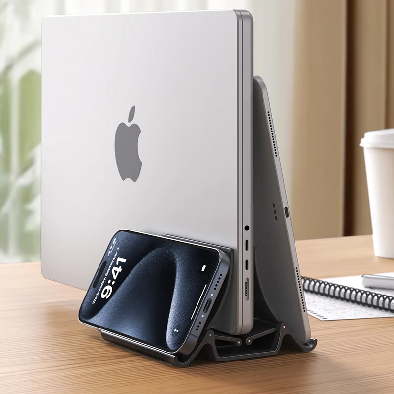 CABLETIME 수직 노트북 스탠드 MacBook Pro Air Surface 용 데스크탑 중력 홀더 노트북 지원 HP Dell iPad 태블릿 스탠드