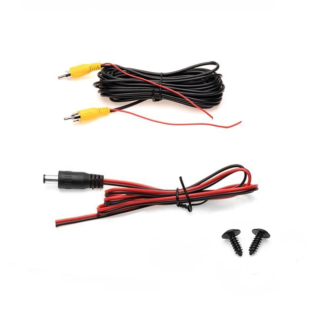 Cámara de aparcamiento de marcha atrás para coche, Cable de extensión de  vídeo, Conector de 2,5mm, 6M/10M, 4 pines/5 pines, RCA - AliExpress