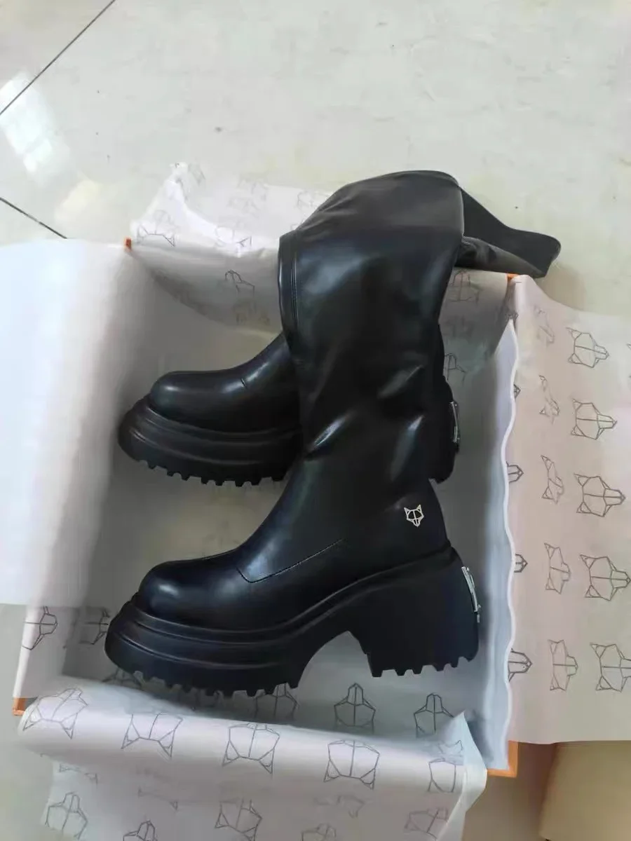 Sconto Naked Wolfe Sassy Stretch Platform Boots Sugar Booties Spice Knee-High Boot Slouchy Slouchy Snaughty Scar