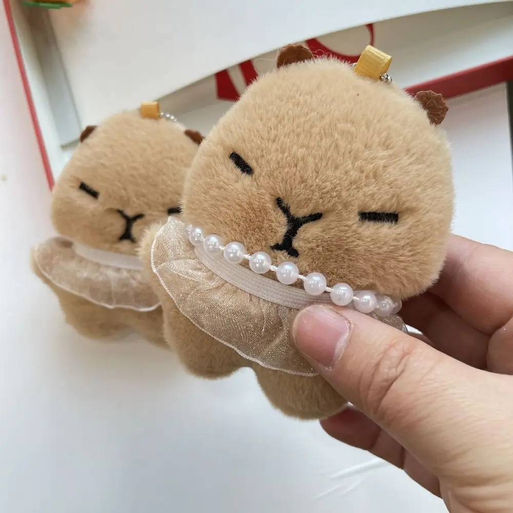 

Cartoon Tutu Capybara Keychain Funny Plush Stuffed Toys Guinea Pig Pendant Soft Plush Doll Keychain Backpack Decor