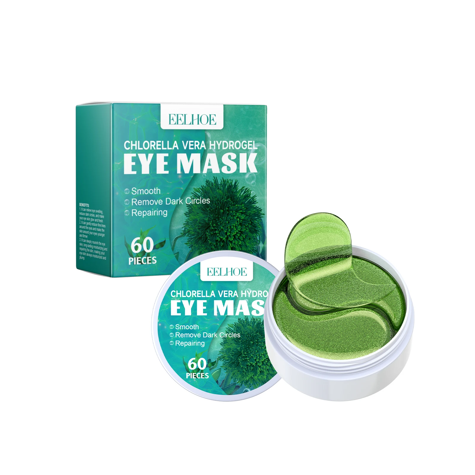 EELHOE Seaweed Moisturizing Eye Mask Eyes Bags Dark Circles Removal Relieve Eye Fatigue Firming Eye Patches Skin Care Products 2