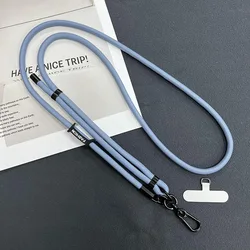 Versatile Crossbody Adjustable Phone Lanyard Strap with Detachable Neck Cord, 150cm (20 Grey - blue)