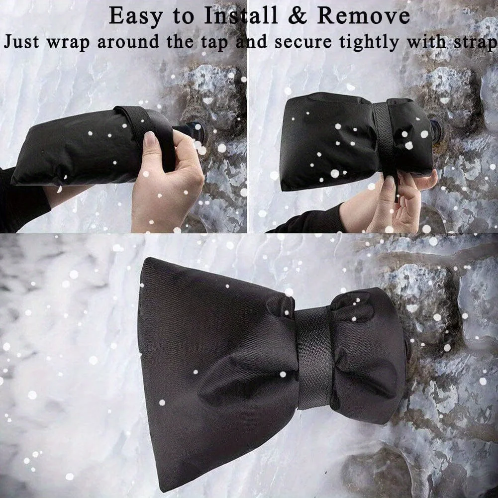 4-Piece Winter Insulated Faucet Cover, Hose Outdoor Faucet Cover, Winter Antifreeze Protection Outdoor Cover Socks