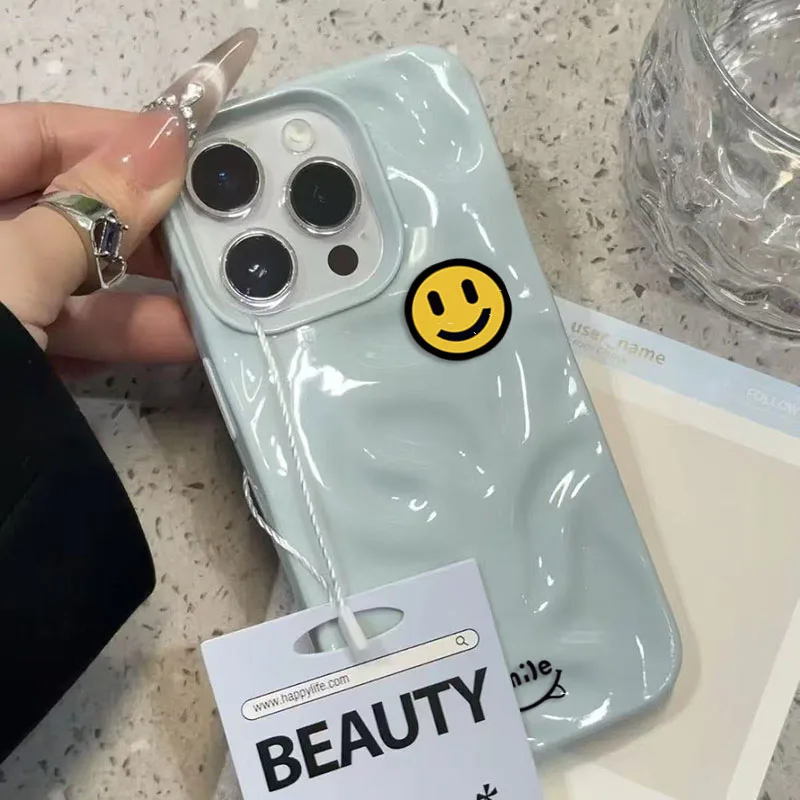 Yellow Smiling Face Design Phone Case - Soft Protective Cover