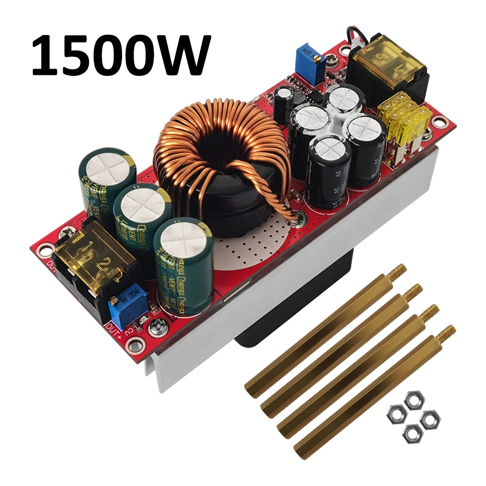 

1500W 30A Step Up Module Boost Converter Constant Current Power Supply Module With Fan DC-DC 10-60V to 12-90V Adjustable Module