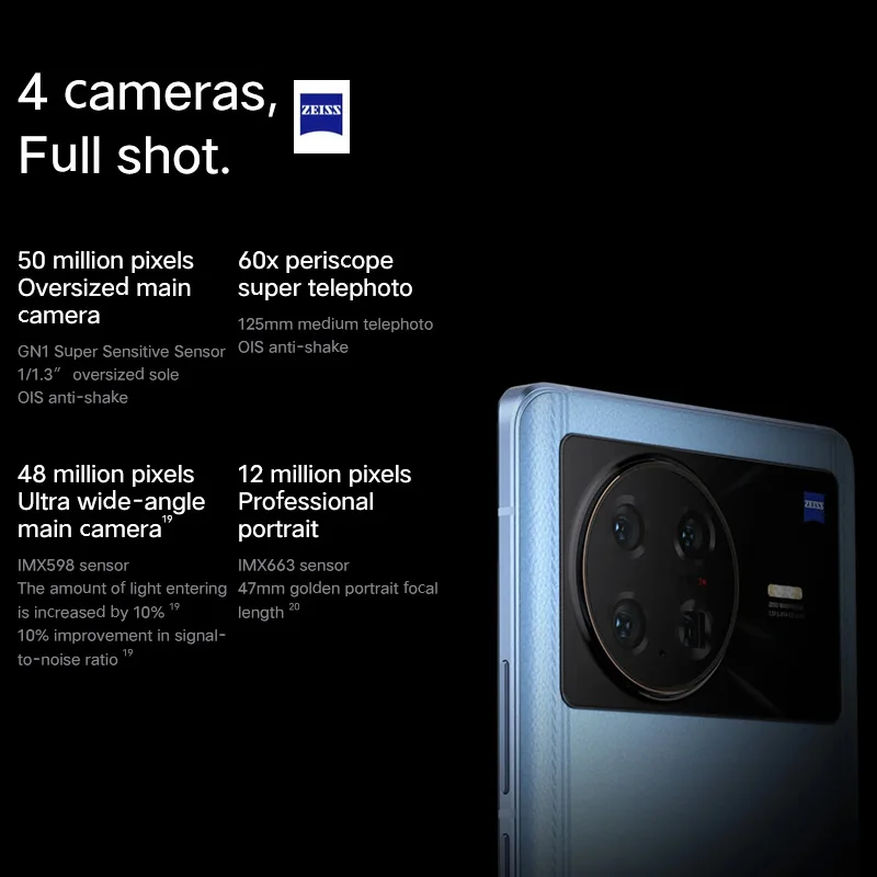 Original ViVO X Note Snapdragon 8 Gen1 5G smartphone 7inch 2K+E5