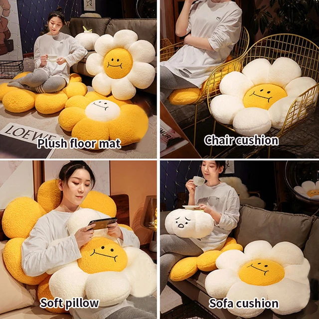 Coussin d'assise tournesol, coussin décoratif, coussins d'assise pour canapé, décoration de chambre douce, coussin de dos de bureau, cadeaux  6