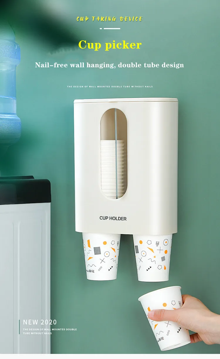 Description Picture 2 of itemNew Dispenser Automatically Drop Cup Remover Disposable Plastic Paper Du Water Holder