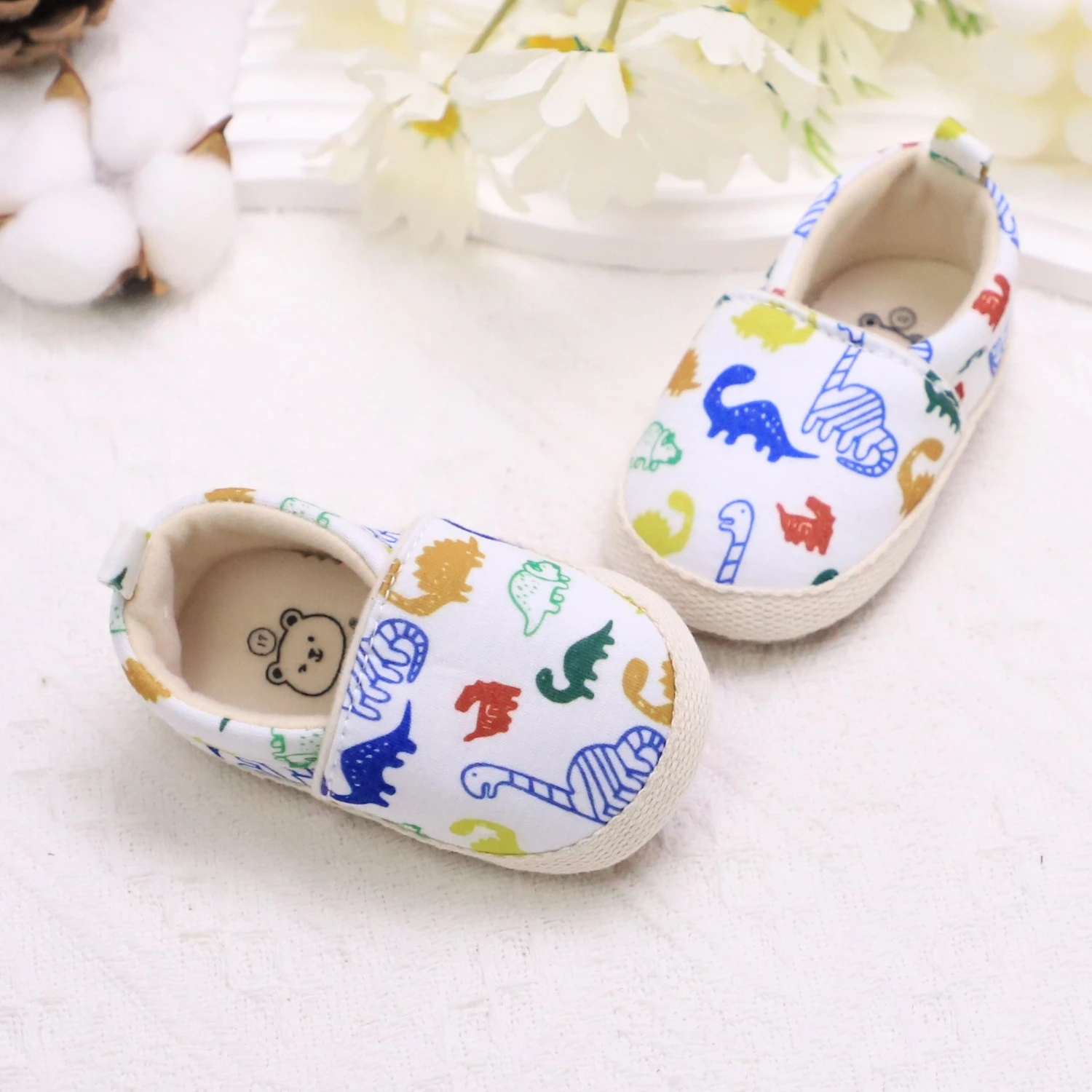 Casual Cute Cartoon Dinosaur Print Slip On Loafer Shoes For Baby Boys, Lightweight Non-slip Walking Shoes For Daily Party Wear, 4