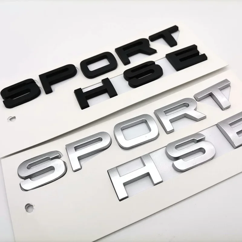 

3D ABS LETTERS SPORT HSE BADGE REAR BOOT TRUNK BADGE EMBLEM STICKER DECALS FOR LAND RANGE ROVER NEW GLOSS BLACK MATT SILVER