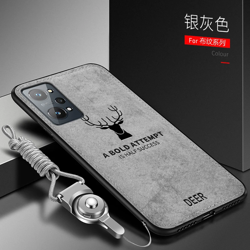 Luxury Soft Silicone and Hard Fabric Deer Slim Protective Back Cover Case