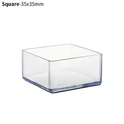 Set of 4 Transparent Non - Slip Floor Protector Pads (35x35mm - Square)