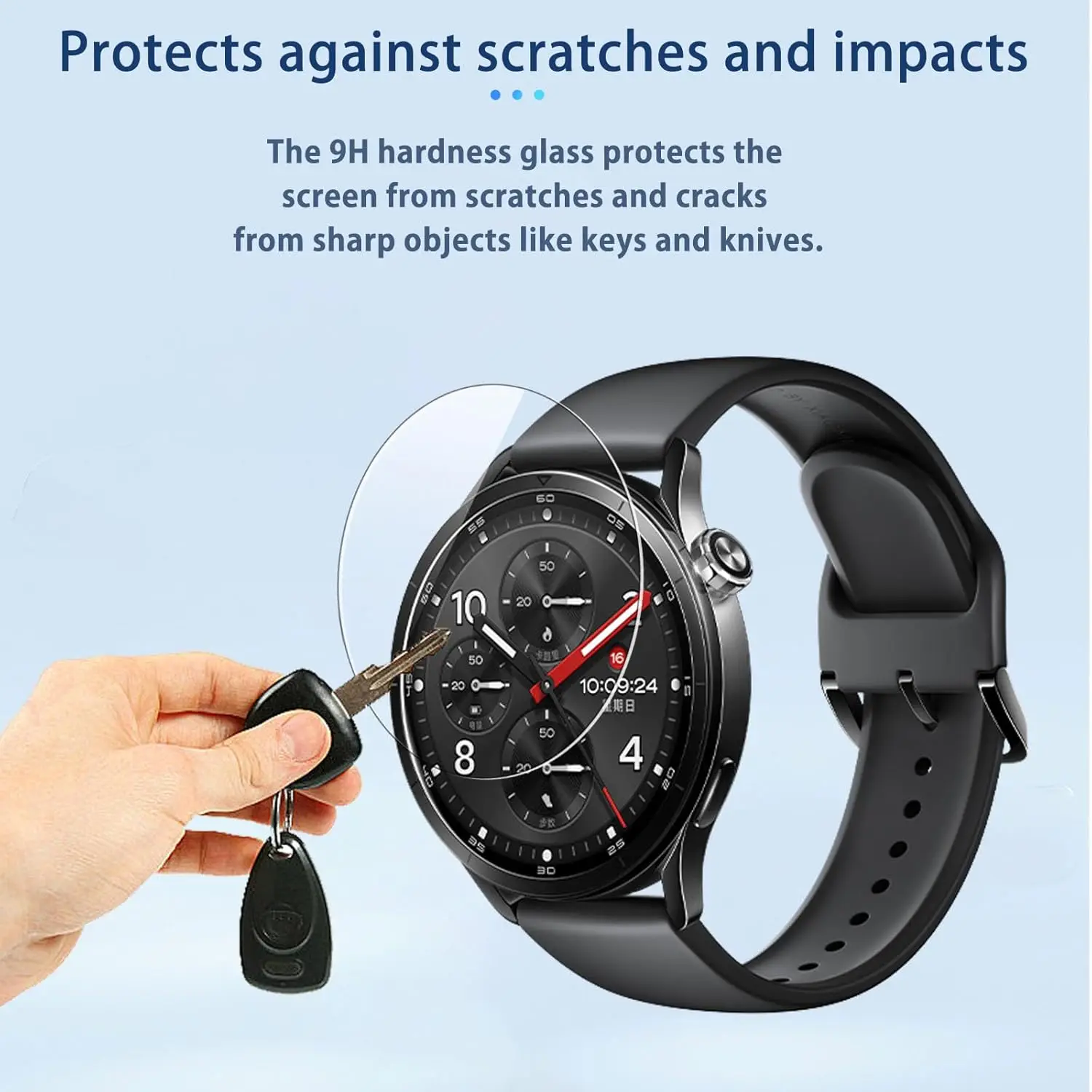 Premium Screen Protectors for Smartwatches - 9H Hardness Tempered Glass with Auto Alignment Kit (1-4 Pack)
