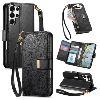 Wrist Strap Wallet Card Slot Phone Case For Samsung Galaxy S25 Edge S26 Ultra S24 FE A57 A37 A06 A16 A26 A56 A36 A55 A35 A25 A15 1