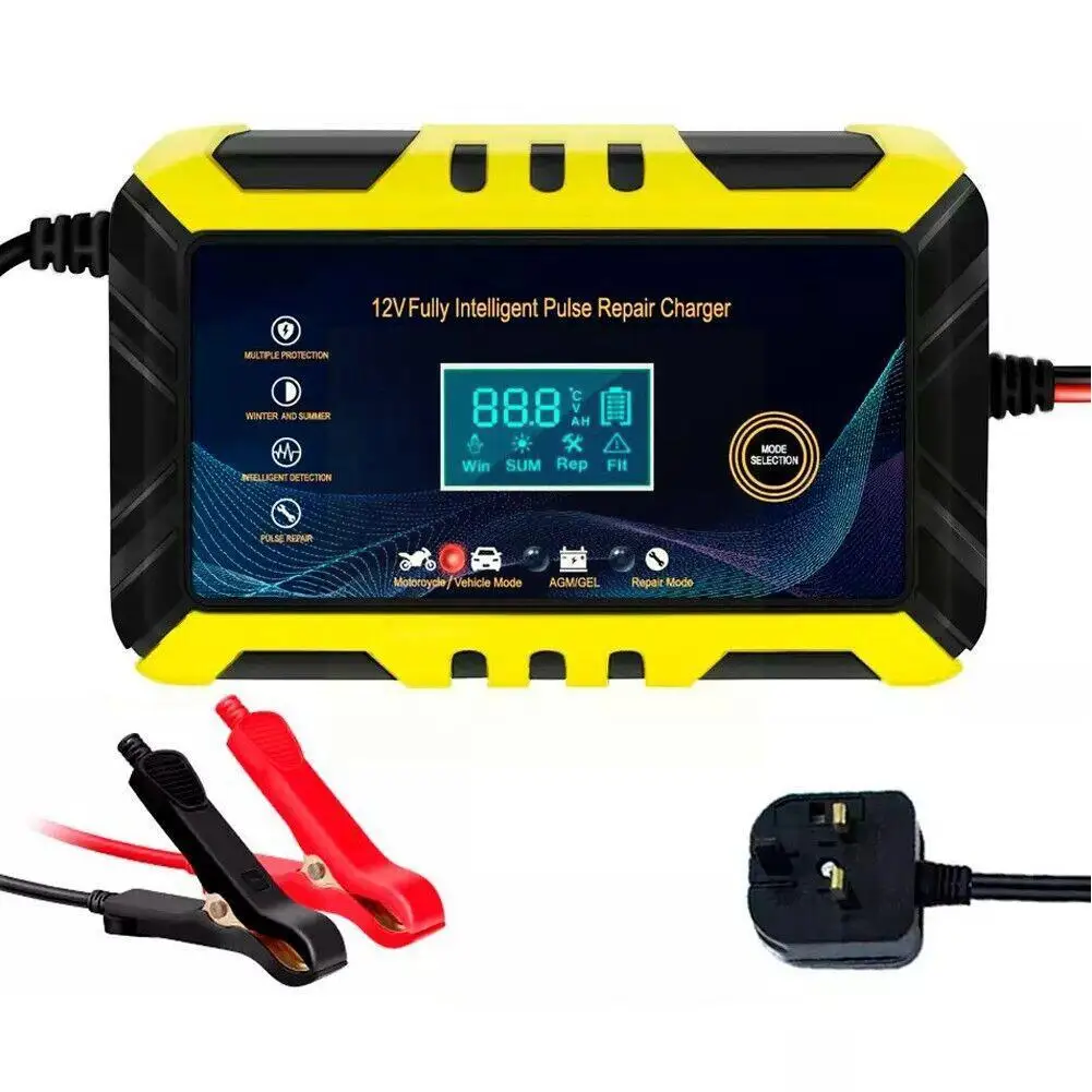 Smart Car Battery Charger Automatic Battery Chargers Pulse Repair Charger Starter Digital